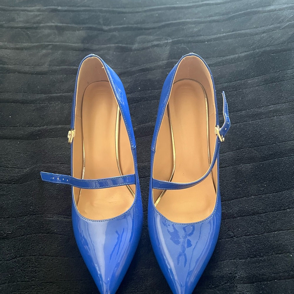 Elegant Blue Mary Jane Heels